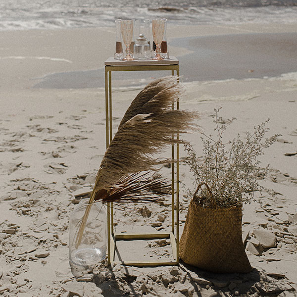 Gold Cocktail Table Plinth